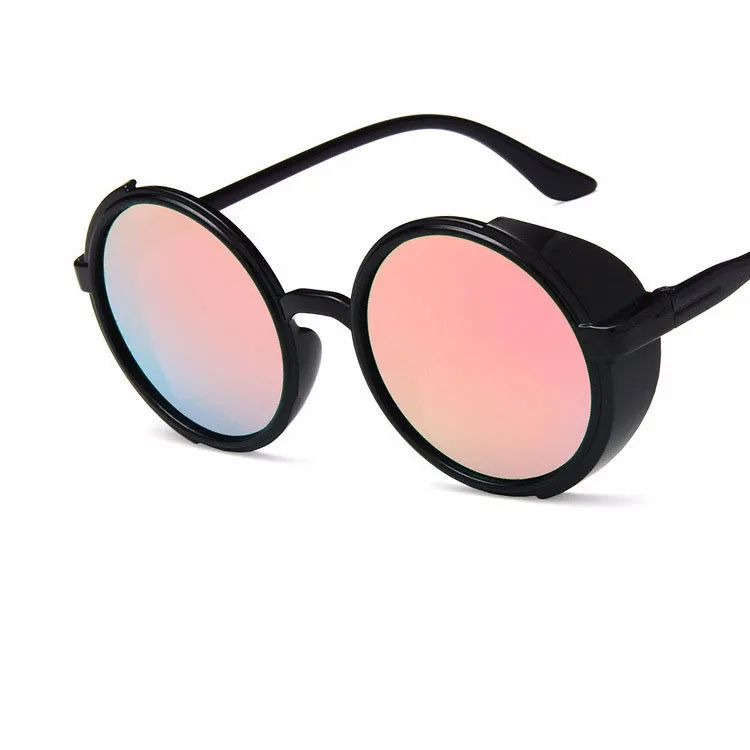 RBROVO, Винтажные Солнцезащитные очки в стиле панк, женские брендовые дизайнерские солнцезащитные очки большого размера для вождения, женские/мужские солнцезащитные очки UV400 Oculos De Sol - Цвет линз: Black Pink