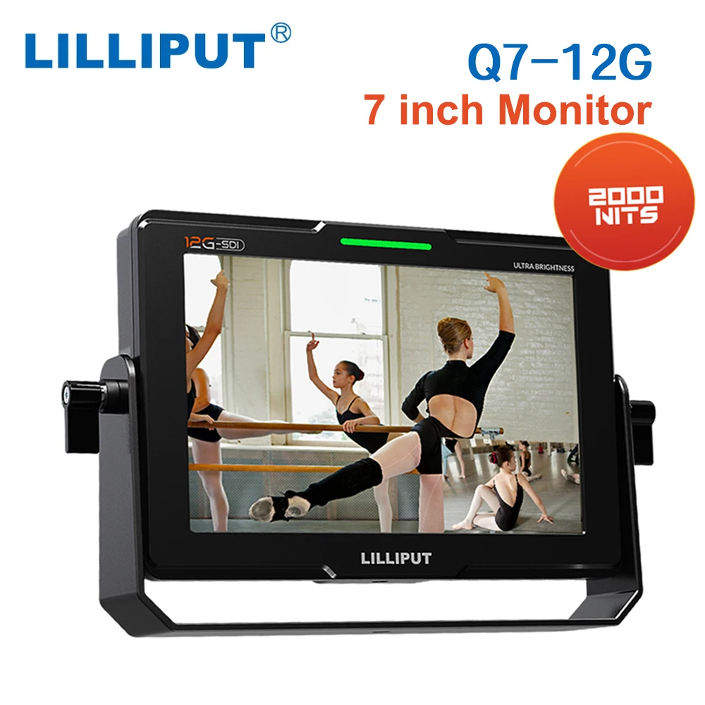 LILLIPUT Q7-12G 7 inch On-Camera Monitor 12G-SDI/HDMI-Compatibled 2000nits Ultra Brightness Broadcast Camera Field Monitor