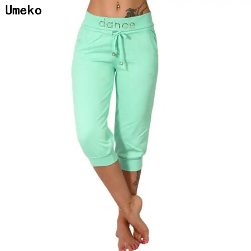 plus size capri joggers