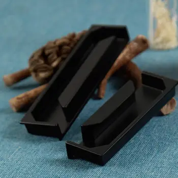 

Invisible embedded door handle handle sliding door embedded slotted dark handle black drawer cabinet hidden handle