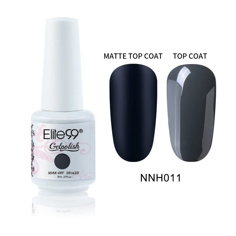 Elite99, 8 мл, матовый серый цвет, Гель-лак, Полупостоянный лак для ногтей, УФ-лак, не впитывается, для маникюра, гибридный лак, геллак, эмаль - Цвет: NNH011