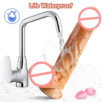 Realistic Silicone Dildo for Women Wireless Thrusting Big Penis With Suction Cup Skin feeling Vibrator Sex Toys for Female Adult 3