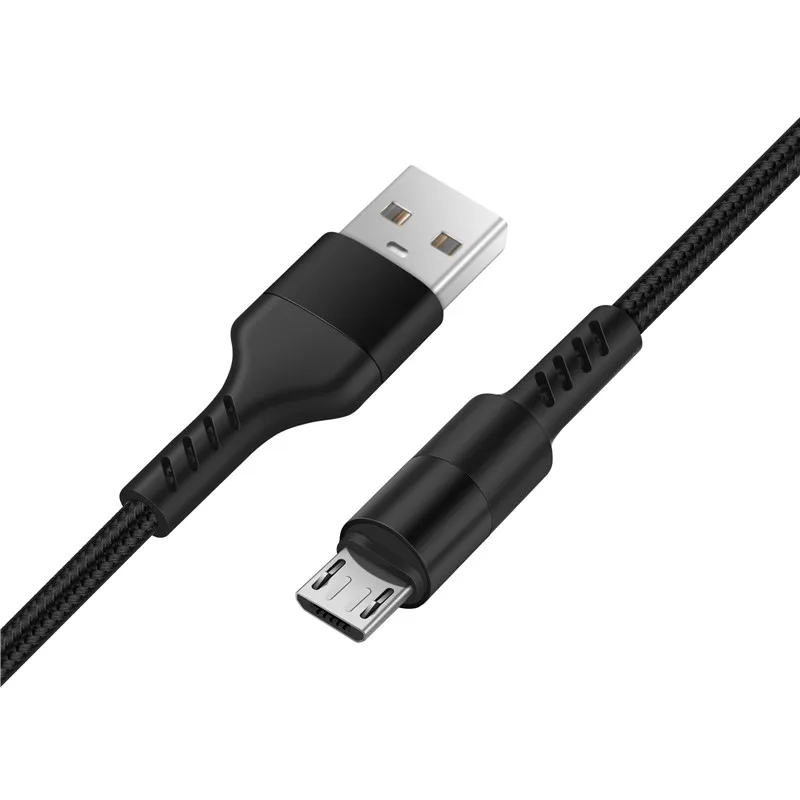 Black Micro USB Кабель Micro USB 2A для быстрой синхронизации данных зарядный кабель для samsung Galaxy S9 S8 S7 Edge+ htc LG Plus телефонный кабель провод 3 фута/6 футов/10 футов - Цвет: Black Micro USB