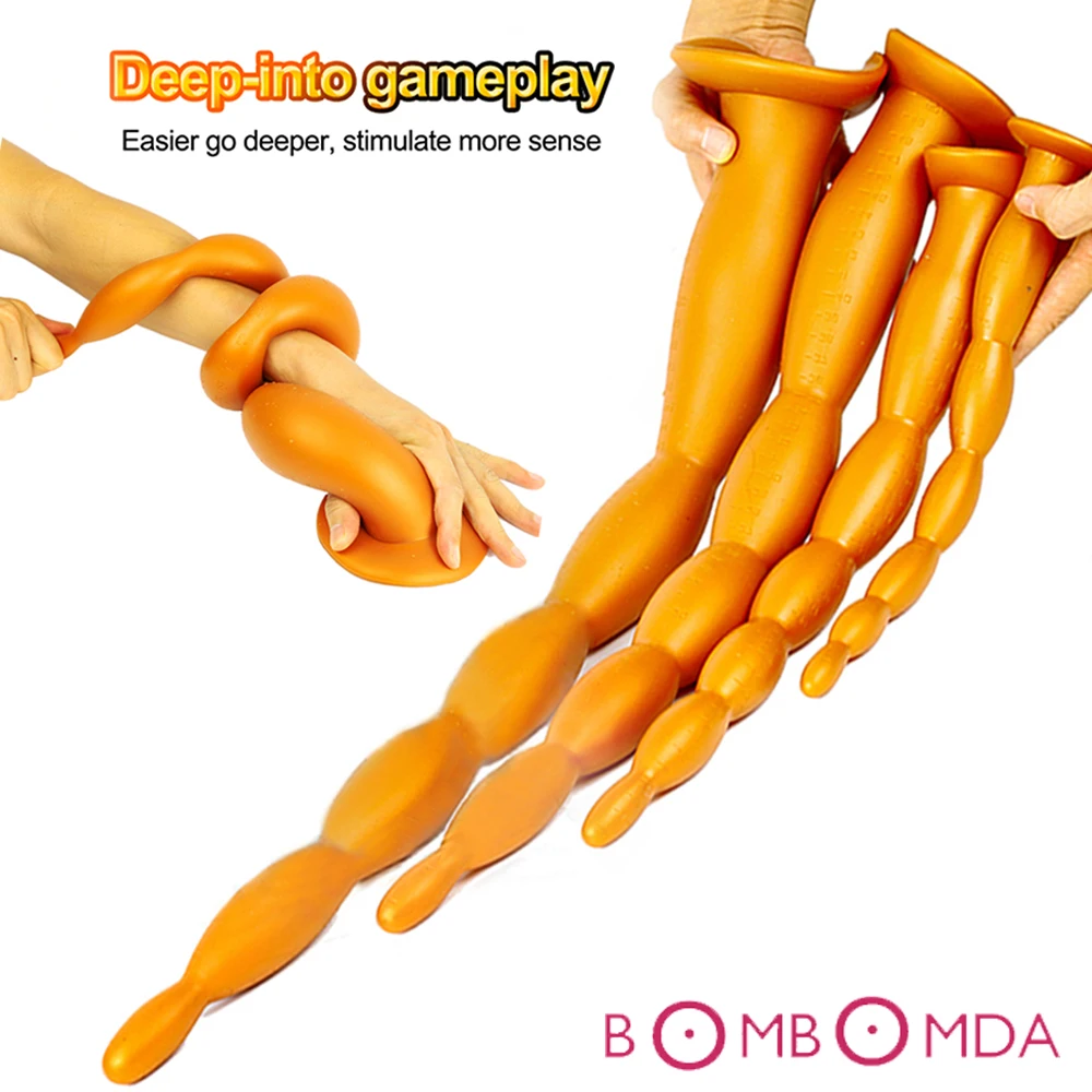 Супердлинный фаллоимитатор мягкая силиконовая Анальная пробка для глубокой