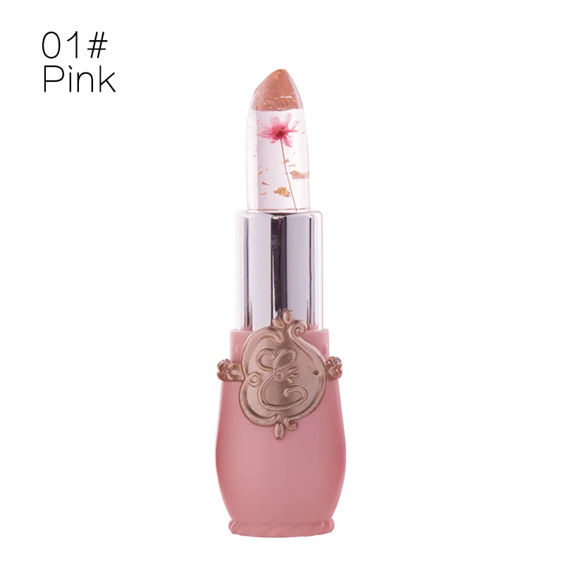 Flower Lip Blam Temperature Changed Color Makeup Moisturizer Lip Blam Transparent Long-lasting Pink Magic Lipstick Jelly 6 Color