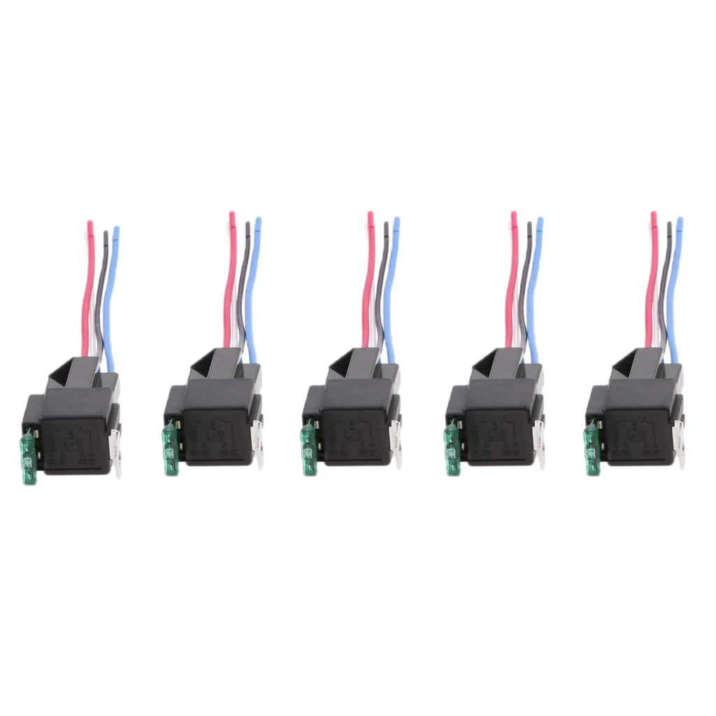 5pcs 24V 30A 4 Pin SPST Relay General Purpose Relay Electrical Connection