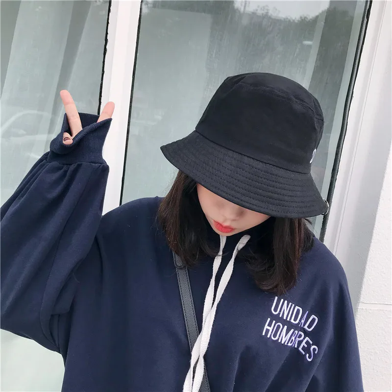 SP& CITYHarajuku простая вышивка письмо Досуг женская панама стильная Джокер пары бассейна капот Панама твердая Рыбацкая шляпа