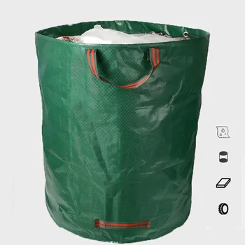 

Garden Waste Deciduous Bags Large Capacity Heavy Duty Durable Reusable Waterproof PP Yard Leaf Weeds Grass Container Storages