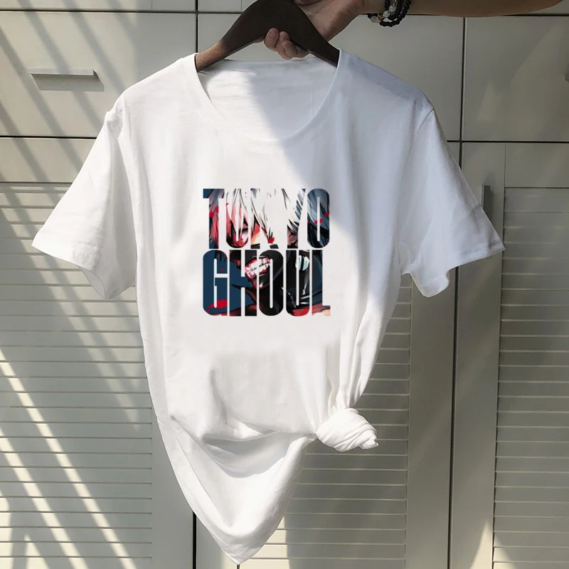 

Fashion Ken Kaneki Tokyo Ghoul T-Shirt Women Men Short Sleeve Manga Printed Anime T Shirt Tops Plus Size