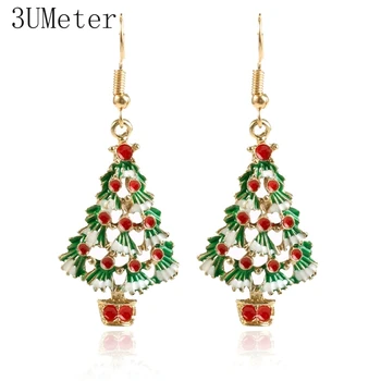 

Christmas Earrings Zinc Alloy Festival Ornaments 1pair Christmas Tree Earrings For Women Metal Stud Earring Fashion Gift Jewelry