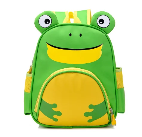 frog 3D детская сумка с животными, Детские рюкзаки, Детская сумка для мальчиков и девочек, милые дорожные сумки с принтами животных, подарки для игрушек - Цвет: frog