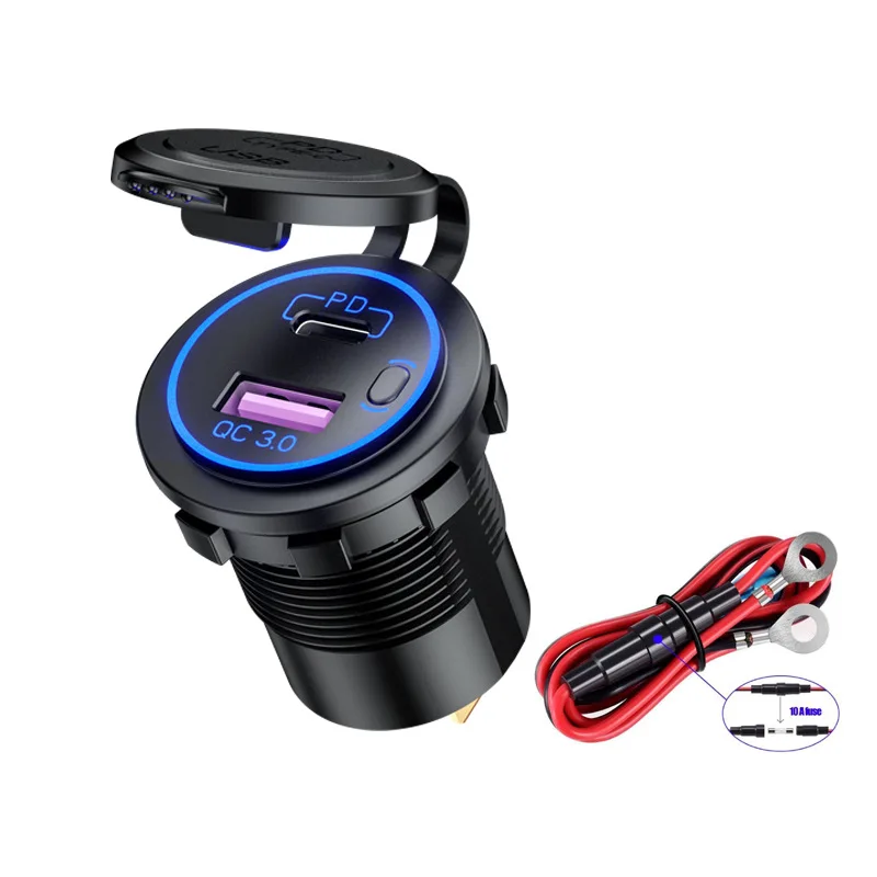 CHARGEUR VOITURE AUTO Rapide USB Allume Cigare 12/24V HP 45W⚡️2x 5V QC4.0  USB-C EUR 11,95 - PicClick FR