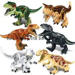 Парк Юрского периода мир динозавров фигурки тираннозавр рекс строительные блоки детские игрушки для детей Marvel