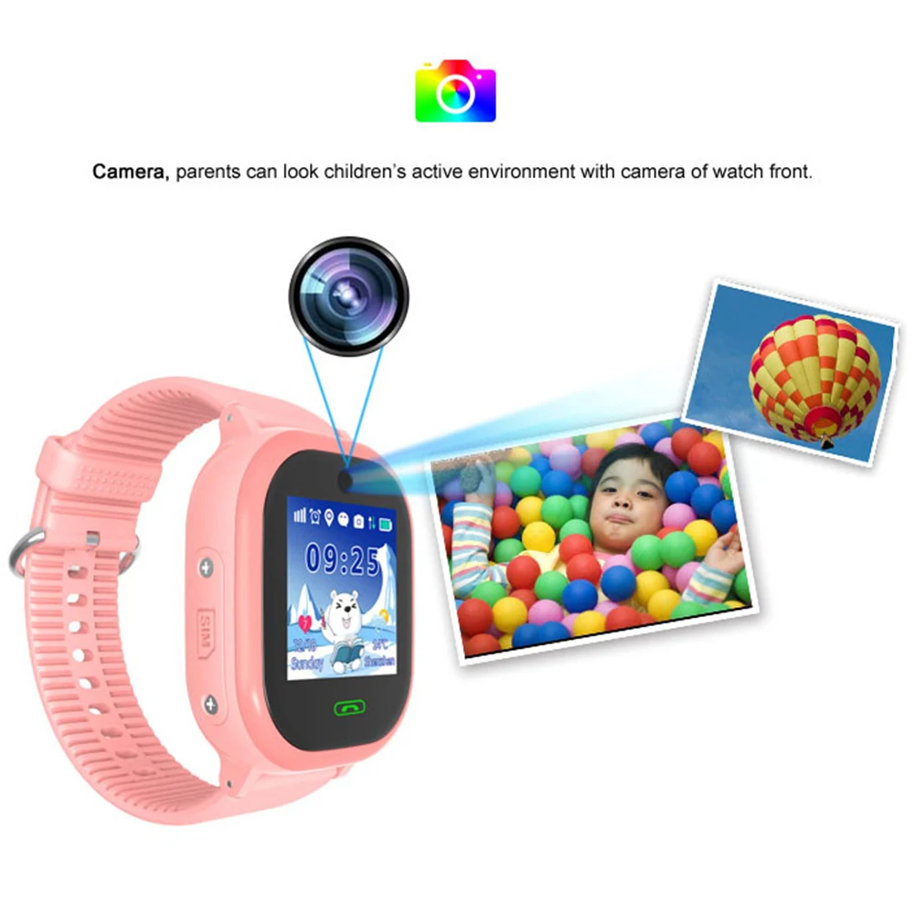 DS05 Детские Смарт-часы с камерой SmartWatch IP67 водонепроницаемый SOS Вызов LBS+ gps устройство местоположения трекер для Ios Android