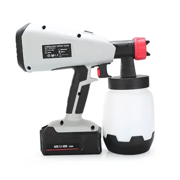 

Hand-Held 42V 2000mAH Li-Ion High Pressure Spray Gun Electric Rechargeable Paint Spray Gun Nozzle Adjustable Spray Machine