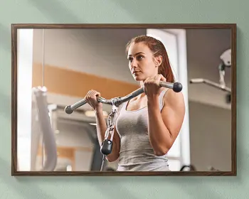 

0052J Fitness Equipment Training Fitness Bodybuilding Women Sexy Beautiful Strong Wall Sticker Silk Poster Art Home Decoration