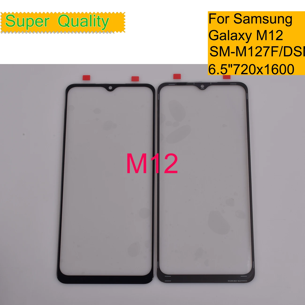 Replacement For Samsung Galaxy M12 M127 Touch Screen Front Glass Panel LCD Outer Display Lens Front LCD Glass With OCA Glue
