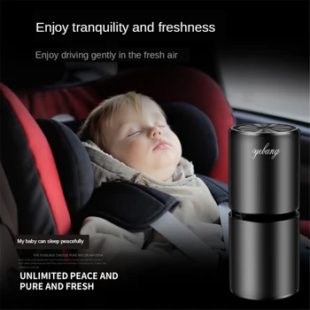 

E-FOUR Air Purifier for Car 3-in-1 True HEPA Filter Air Cleaner for Bedroom and Office Odor Eliminator for Allergies Anti-Virus