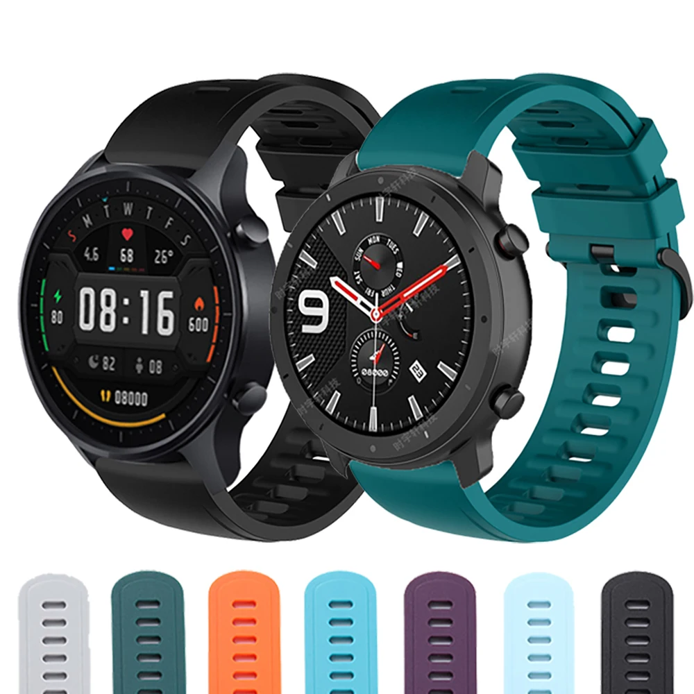 Silicone Strap for Xiaomi huami Amazfit Stratos 3 2 2S /PACE/GTR 47MM GTR2 Watch Band Huawei GT GT2 46mm Straps | Электроника