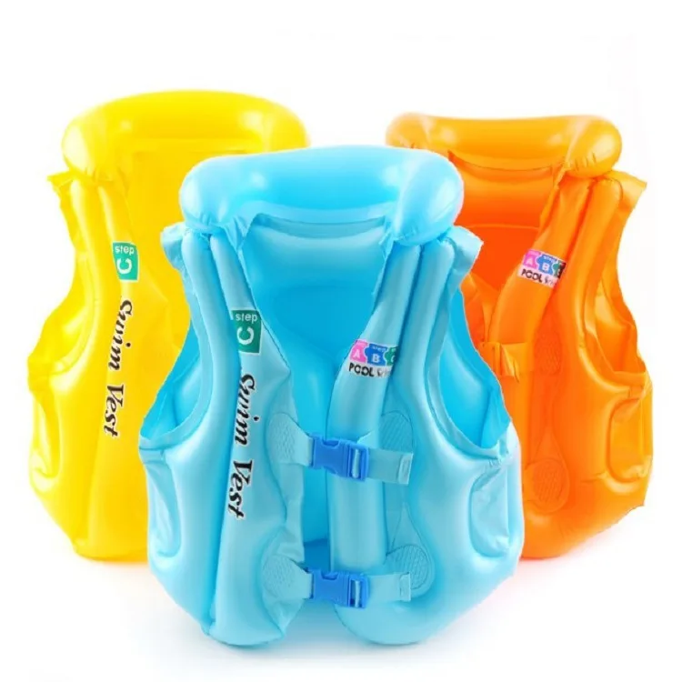 

Thicken Environment-friendly PVC Inflatable Children's Life Jacket Buoyancy Vest Kids Swimming Rafting Life Vests Water Safety