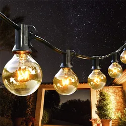 25ft G40 Light String IP65 Waterproof Outdoor Vintage LED Bulb Lamp for Wedding Christmas Holiday Backyard Fairy Decoration