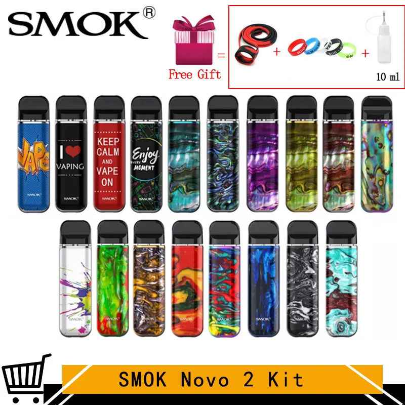 В наличии SMOK pod starter kit novo 2 vape pen mesh с 800 мАч встроенной батареей мл емкостью system
