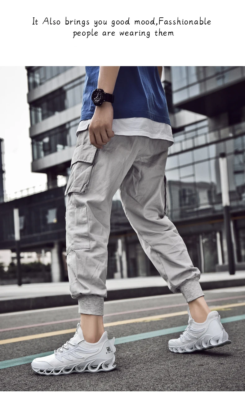 Damyuan Fashion Sharp Shock Absorption Men's Sneakers Outdoor Travel Jogging Walking Essential Running Shoes Big Size 46