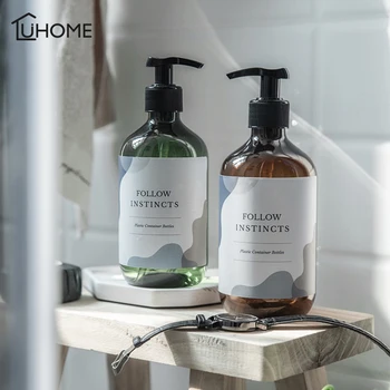 

300/500ml Portable Travel Pump Soap Dispenser Bathroom Sink Shower Gel Shampoo Lotion Liquid Hand Soap Pump Bottle Container