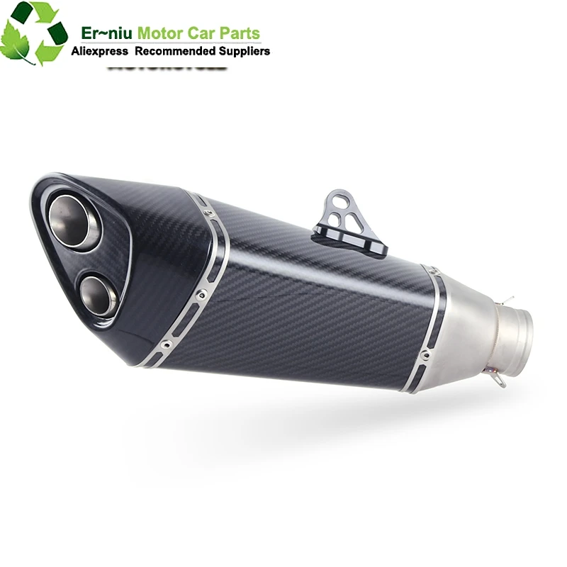Universal Motorcycle Carbon Fiber Exhaust Muffler Slip On Pipe R11 Stickers GSXR 600 750 GSF1200 GSX-R1000 GSX-R1000R Ninja650 | Автомобили