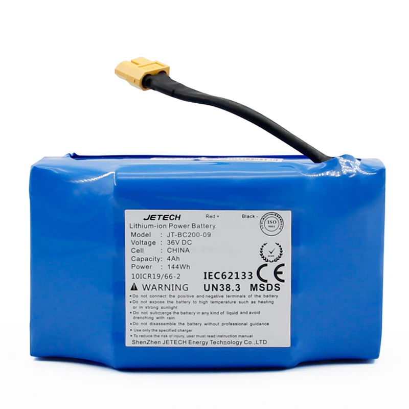 CE JT-BC200-09 Lithium-ion Power Battery 36V 4.0Ah 4.4Ah Hoverboard ...