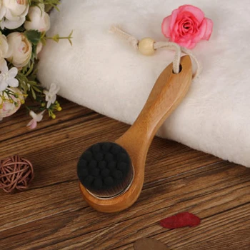 

Wash Face Brush Bamboo Facial Cleansing Brush Face Washing Cleansers Deep Pore Female Skin Care Cleaning Tool