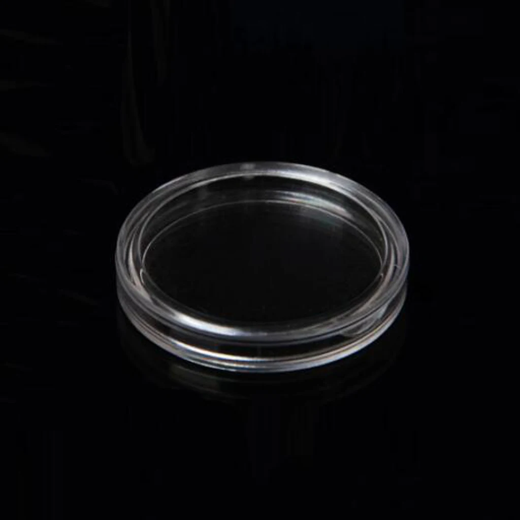21mm-40mm Coin Holder Capsules Airtight Circular Plastic Clear Coins Container Case Collectibles, 100 Pieces Per Order