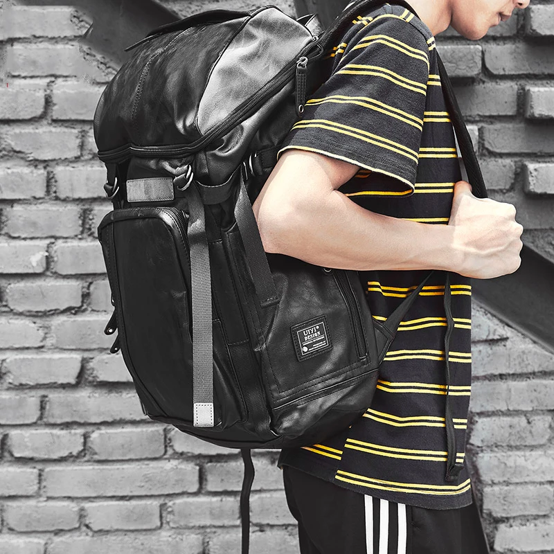 Новая UIYI сумка на плечо мужская из искусственной кожи студенческий рюкзак сумка Мужская Япония и Южная Корея Модный современный Рюкзак Компьютерная сумка
