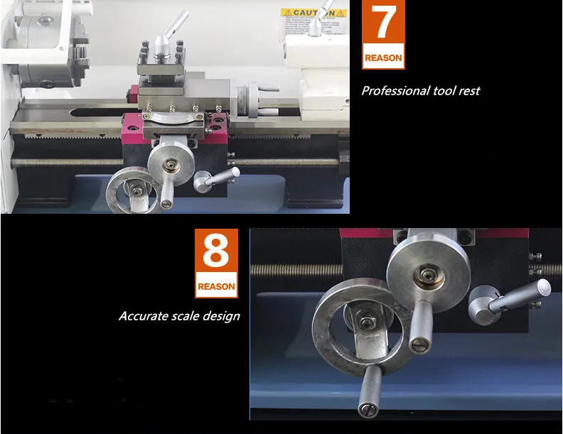 Небольшой домашний токарный станок, небольшой домашний токарный станок, двигатель высокой мощности, токарный станок из нержавеющей стали, миниатюрный станок, маленькая машина