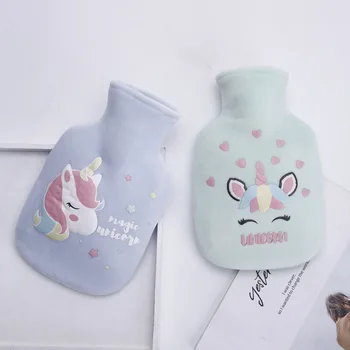 

Cute Unicorn Flannel Set Hot Water Bottle Watering Hot Water Bottle Girl Warm Palace Warm Hand Bag Hot Water Bottle
