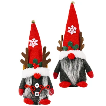 

2Pcs Dolls Portable Festive Gnome Dolls Dwarf Dolls for Party Christmas