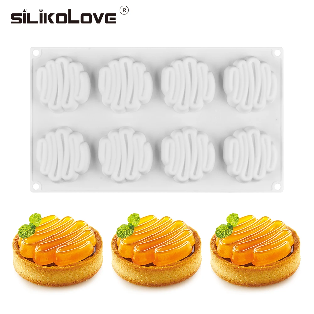 

SILIKOLOVE 8 Holes Silicone Cake Chocolate Molds For Baking Dessert Ice Mould Mousse DIY Pastry Decorating Tools