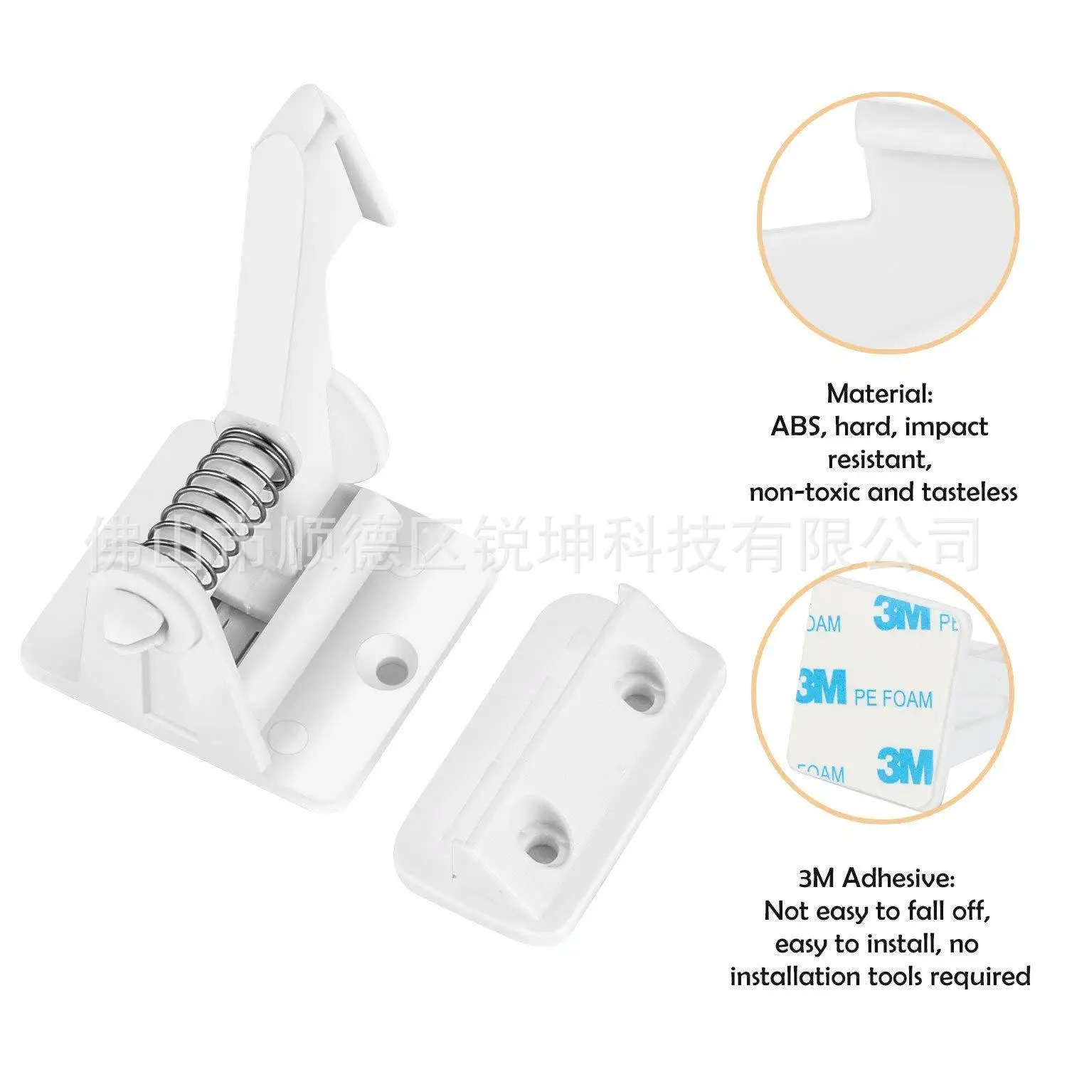 

Wholesale Multi-functional Spring Lock Door Drawer Baby Open Proof Clip Hand Press Unlocking Children Safety Lock
