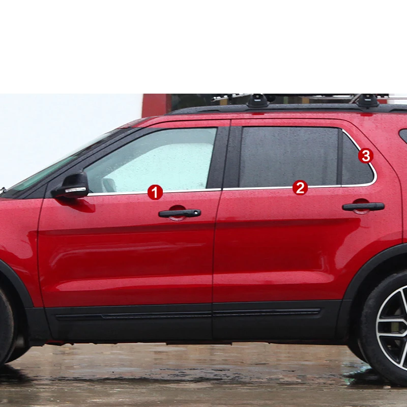 Нержавеющая сталь окна автомобиля планки для ford explorer 2012 2013 5