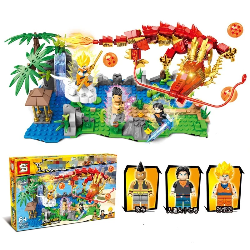 

516pcs Marvel Super Heros Dragon Ball Dragonball Goku Museum Roshi Kame Sennin Shenron Building Blocks Kids Toys For Children