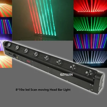 

4pcs/lot 4in1 RGBW LED Stage Moving Head Wash Light Bar 8x10W Beam DMX DJ Show Wedding