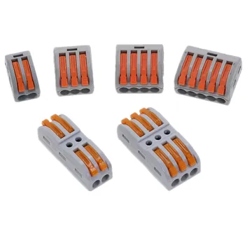 

PCT-212 213 214 215 Compact Wire Wiring Connector Conductor Terminal Block With Lever 0.08-2.5mm2