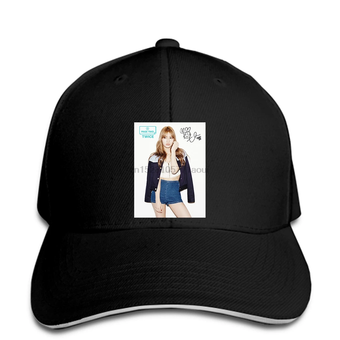Бейсболка дважды с надписью momo и kpop | Аксессуары для одежды