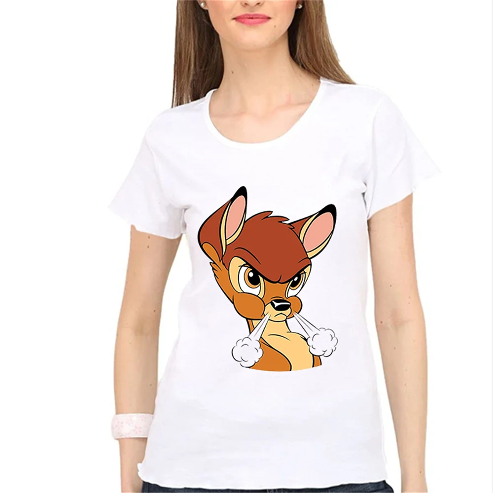 ディズニー女性tシャツバンビハートプリントtシャツ漫画tシャツトップス原宿ガールズレディースストリートtシャツ女性のファッションの服 T Shirts Aliexpress