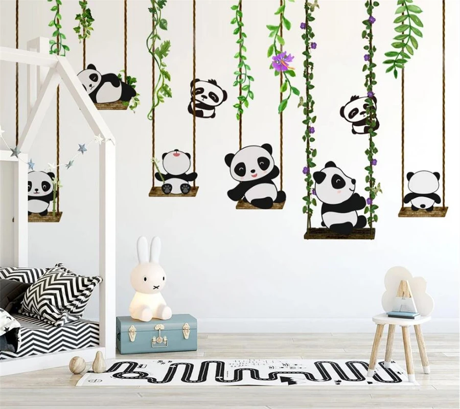 Beibehang пользовательские обои 3d Фреска Скандинавский минималистский мультфильм панда детский дом фон стены фотоботы papel де parede 3d