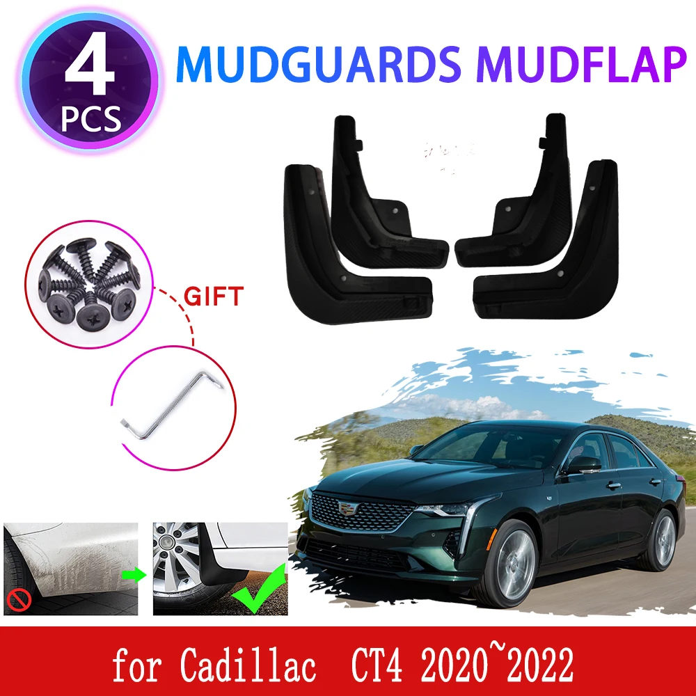 For Cadillac CT4 2020 2021 2022 Mudguards Mudflaps Fender Mud Flap