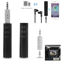 Kit de manos libres para coche, adaptador de receptor de Audio y música, con conector de 3,5mm, para altavoz, auriculares, Bluetooth, AUX