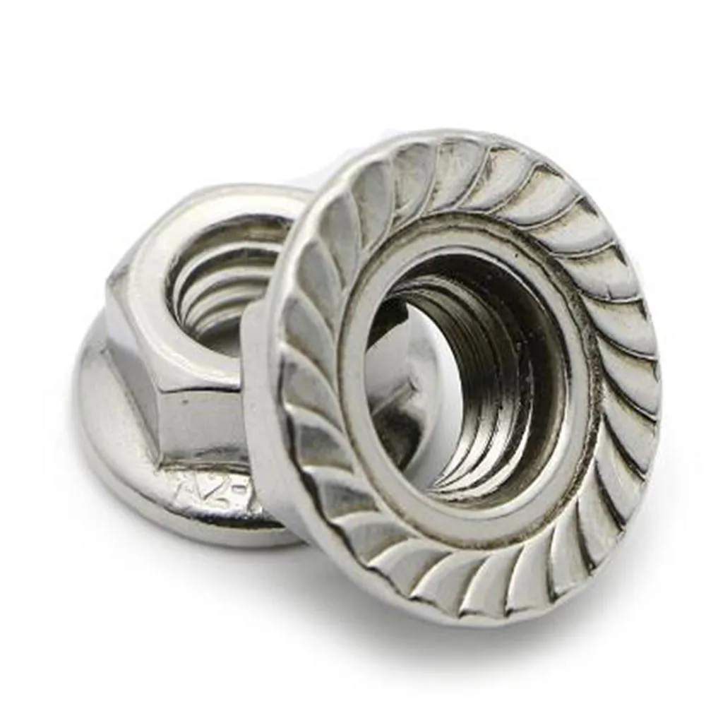 30 шт. 304 фланец из нержавеющей стали гайка locknut противоскользящая гайка M3M4M5M6M8M
