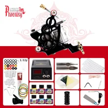 Начальный комплект татуировок татуировочная машинка Питание 6 Цвет набор чернил ЖК-дисплей Мощность боди-арт тату макияж Перманентная Татуировка комплект