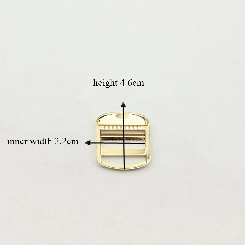 10Pcs 32mm Wide Metal Belt Clasp Strap Slider Buckle Hasp Buttons for Sewing Coat Down Jacket Bags Garment Decor Accessories